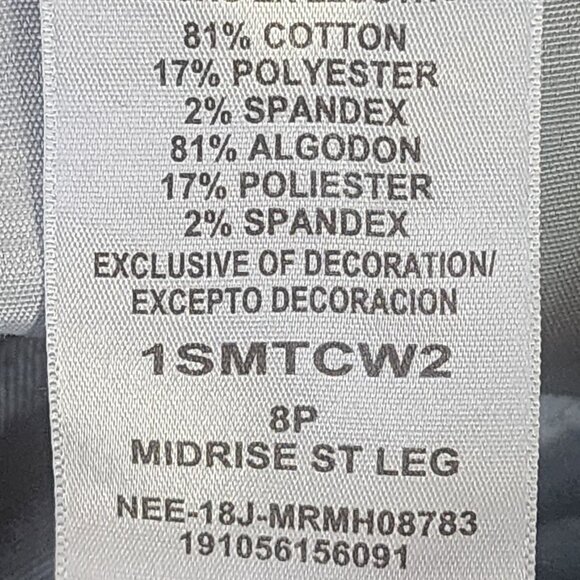 Lee Riders Darkest Wash Midrise Straight Leg Cotton Poly Span Jeans Size 8P - Picture 15 of 16
